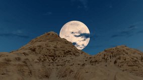 Desert night moon rise time-lapse - Powered by Shutterstock - Get 15% off with code: PIKWIZARD15