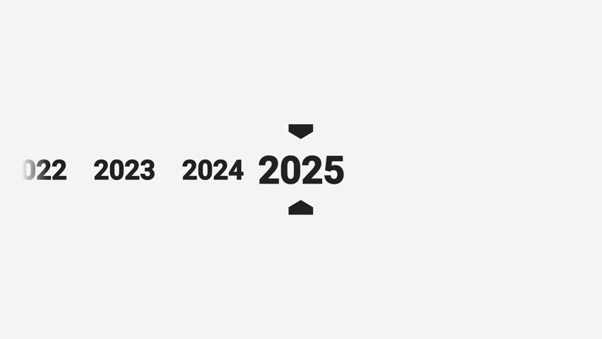 Horizontal timeline animation scrolling smoothly to the year 1917. Ideal for history documentaries, educational videos, or year-based content.