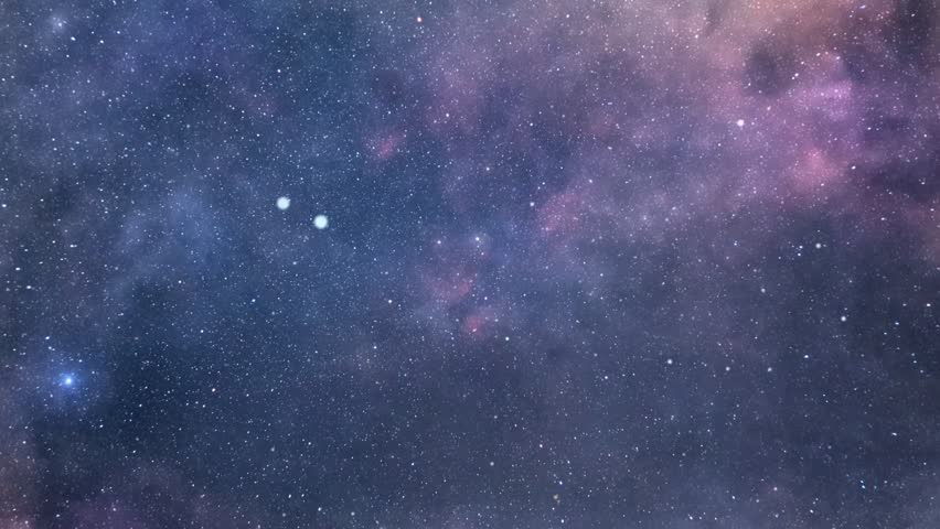 A colorful view of the night sky filled with stars and soft nebula clouds, capturing the vast and tranquil beauty of deep space.