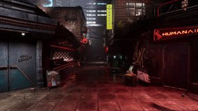 Cyberpunk Alley at Night with Rain and Neon Lights - Powered by Shutterstock - Get 15% off with code: PIKWIZARD15