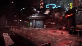 Cyberpunk Alley at Night with Rain and Neon Lights - Powered by Shutterstock - Get 15% off with code: PIKWIZARD15