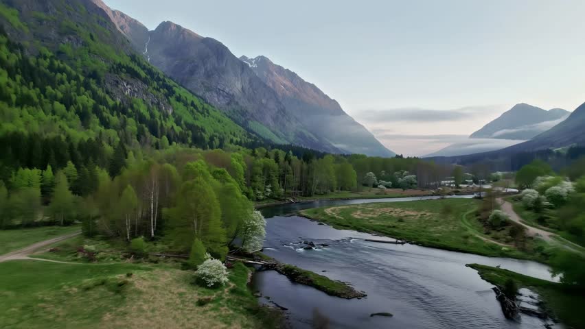 Merced River And Rapids, Yosemite National Park In California Sierra Nevada Video