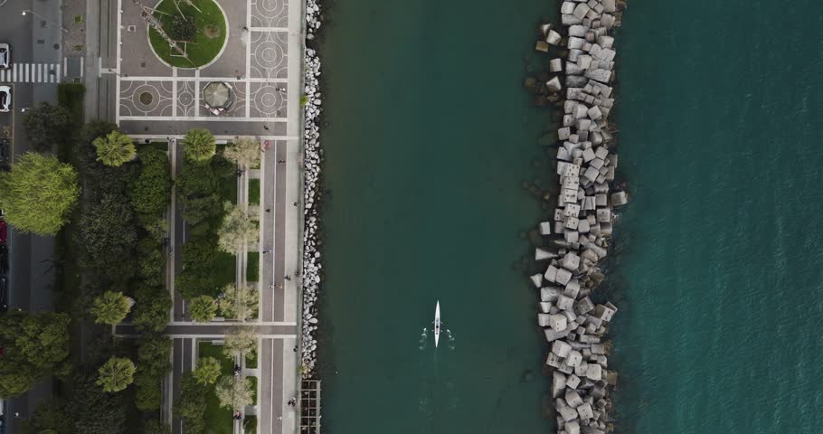 Aerial view of Salerno, Campania, Italy.