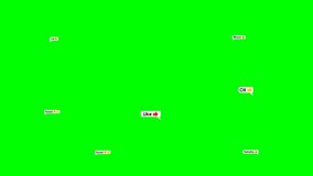 Animated Colorful Social Media Chat Bubbles with Expressions, funny emoji, like button, lol, 4K Green Screen  - Powered by Shutterstock - Get 15% off with code: PIKWIZARD15