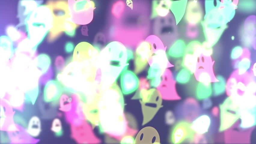 Ghost Cartoon Halloween Transitions with Luma Matte - Set of 5