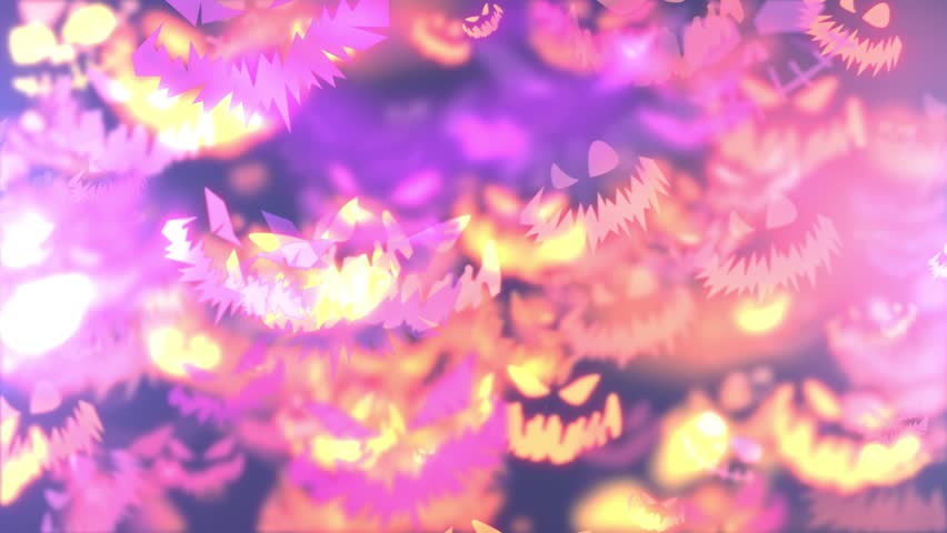 Halloween Spooky Cartoon Transitions with Luma Matte - Set of 5
