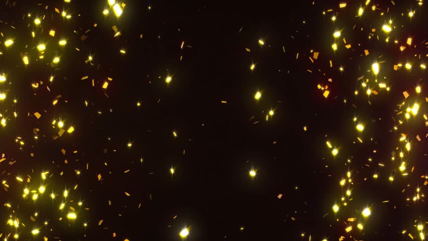 Gold Confetti Transitions - Set of 11