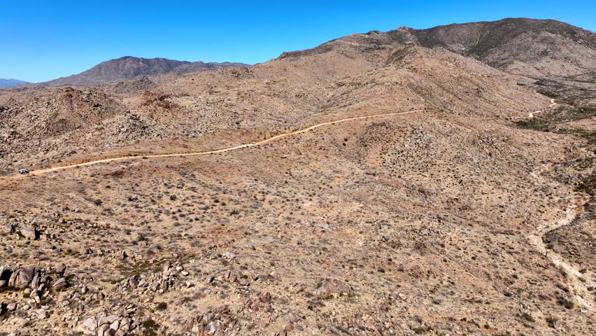Aerial view of rugged Four Peaks in Tonto National Forest within the arid Mazatzal Mountains, Apache Junction, Arizona, United States.
