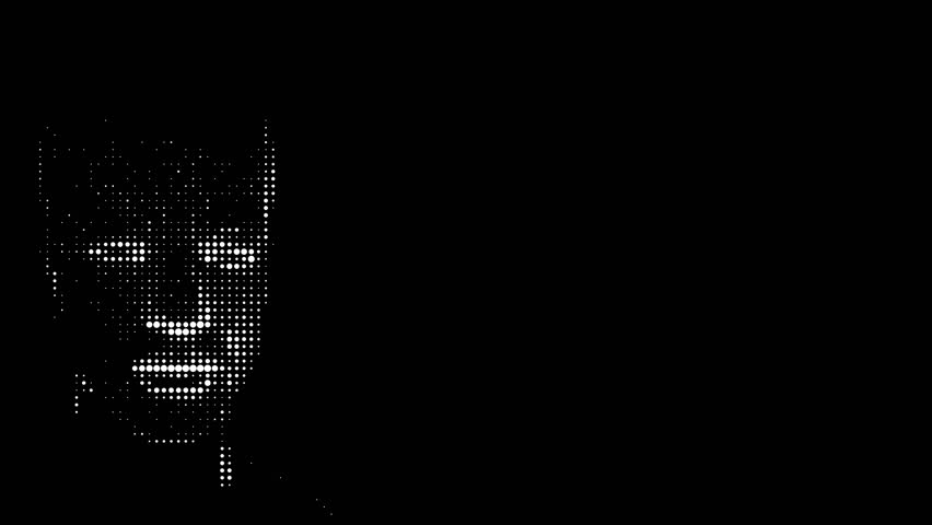Hacker Identity Glitch Halftone Animation.