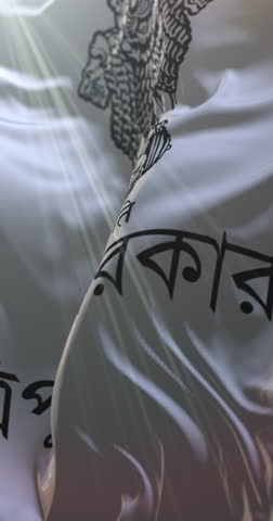 Flag of Tripura state, India. Loop. 4K Vertical