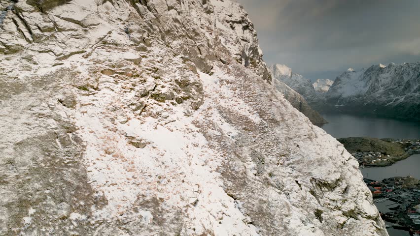 Reine Lofoten Islands Norway at sunrise in winter