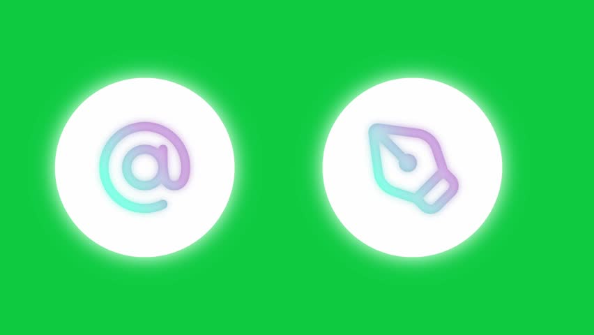 Contact,  Navigation and Design 3D Animation Icon