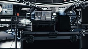 Laptop in space station tracking star and asteroids patterns during cosmic trip to Mars. Notebook interface in starship showing orbital path for upcoming extraterrestrial red planet expedition - Powered by Shutterstock - Get 15% off with code: PIKWIZARD15