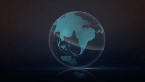 Forming globe rotating under shield overlay, lighting cities and sending data to servers. Technology, cybersecurity, innovation, digital era, data infrastructure, futuristic, networking - Powered by Shutterstock - Get 15% off with code: PIKWIZARD15