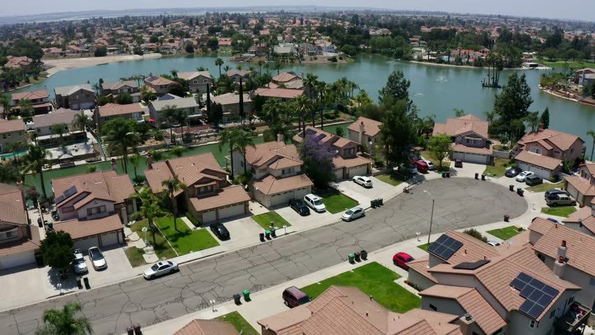 Drone shot of Moreno Valley, California