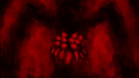 Horrible visions of hell. Dark 2d animation. Devilish characters and monsters. Motion graphics in horror fantasy genre. Animated nightmares. 4K video clip for Halloween. Black and red background. - Powered by Shutterstock - Get 15% off with code: PIKWIZARD15