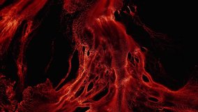 Lava carves glowing root-like shapes and tunnels through volcanic earth. Captured from above at night, the scene reveals natural chaos and beauty in fiery detail. - Powered by Shutterstock - Get 15% off with code: PIKWIZARD15