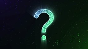 A glowing question mark shines brightly against a dark background, representing inquiry and thought. The image conveys a sense of mystery. - Powered by Shutterstock - Get 15% off with code: PIKWIZARD15