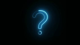 A luminous blue question mark glows against a dark, black background, symbolizing inquiry and curiosity. - Powered by Shutterstock - Get 15% off with code: PIKWIZARD15