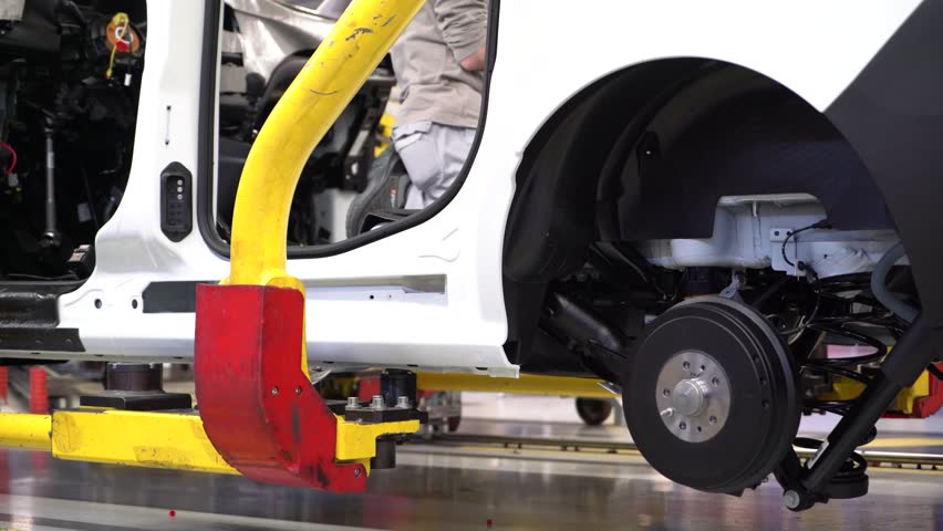 Automated Car Production Process in a Vehicle Factory