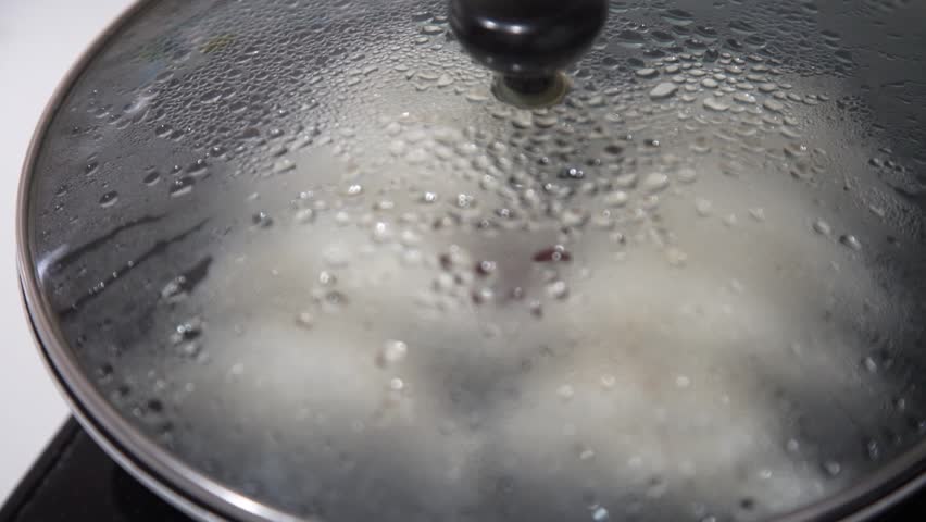 Image of how to fry gyoza