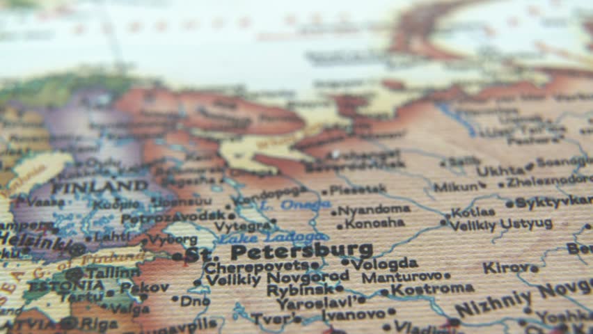 Map Showing Russia and Major Cities Around It