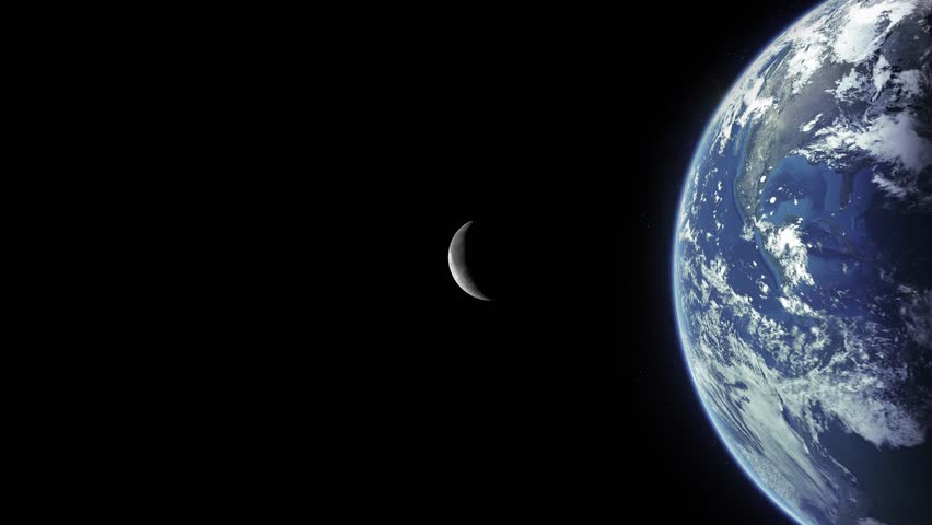 view of the moon from the earth's surface