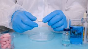 drugs to be examined in the laboratory. Selective focus. - Powered by Shutterstock - Get 15% off with code: PIKWIZARD15