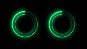 Two circles neon Motion Design Color green - Powered by Shutterstock - Get 15% off with code: PIKWIZARD15