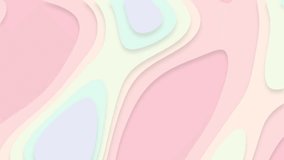 Abstract layered paper cutout background with smooth morphing organic shapes in bright pastel color tones. Full HD and looping animation. - Powered by Shutterstock - Get 15% off with code: PIKWIZARD15