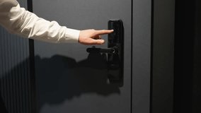 Consultant opening electronic door lock - Powered by Shutterstock - Get 15% off with code: PIKWIZARD15