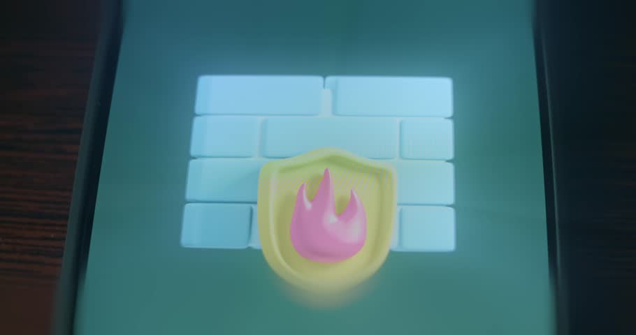 Firewall 3D illustration icon, presentation