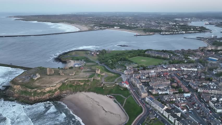 Aerial view of Newcastle, Scotland