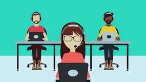 International Public Service Day – Call Center Team Providing Support on Vibrant Background - Powered by Shutterstock - Get 15% off with code: PIKWIZARD15
