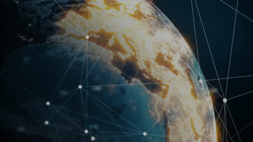 Upon node activation Earth rotating as DNA helix sweeping across globe visualizing genetic network. Planetary, technology, futuristic, digital, connectivity, innovation, science - Powered by Shutterstock - Get 15% off with code: PIKWIZARD15