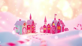 Lollipop Lane: Animated Gingerbread Village with Candy Roads and Whimsical Houses - Powered by Shutterstock - Get 15% off with code: PIKWIZARD15