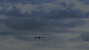 Clouds moving initiating plane flying as world map fading revealing network linking continents. Aviation, connectivity, digital, technology, navigation, globalization, transportation - Powered by Shutterstock - Get 15% off with code: PIKWIZARD15