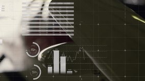 Daylight entering left starting gauges fading on fuselage, animating charts visualizing metrics. Aviation, data visualization, cockpit, analytics, technology, engineering, digital interface - Powered by Shutterstock - Get 15% off with code: PIKWIZARD15