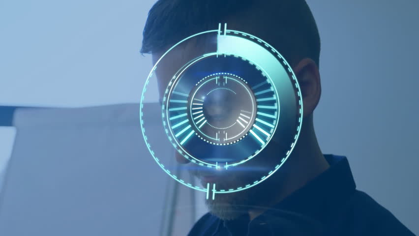 Mid adult man tapping tablet screen and controlling circular interface for business insight. Futuristic, technology, interface, innovative, professional, digital, corporate - Powered by Shutterstock - Get 15% off with code: PIKWIZARD15