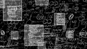 Code windows fading over blackboard sketches drifting enlarging rotating forming layered data grid. Digital, scientific, abstract, futuristic, laboratory, educational, technological - Powered by Shutterstock - Get 15% off with code: PIKWIZARD15
