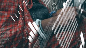 Mature man monitoring animated finance charts and percentages by tapping smartphone screen on bench. Technology, data, analytics, investment, financial, dashboard, mobile - Powered by Shutterstock - Get 15% off with code: PIKWIZARD15