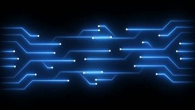 Animated Glowing neon circuit animation on black background. 4k motion graphic video. - Powered by Shutterstock - Get 15% off with code: PIKWIZARD15