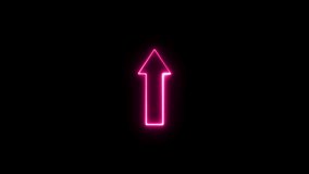 abstract glowing neon directional arrow illustration 4k. Glowing neon directional arrow sign . - Powered by Shutterstock - Get 15% off with code: PIKWIZARD15