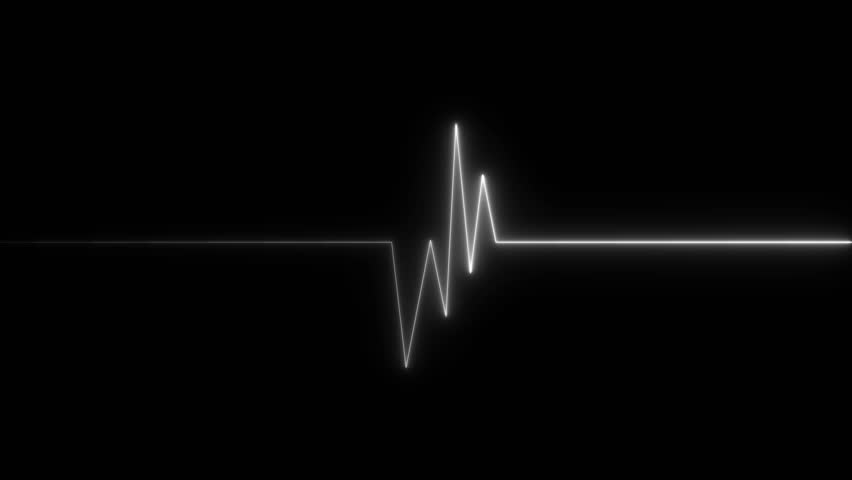 pulse heart glossy web on dark red green yellow background. Emergency ekg monitoring.