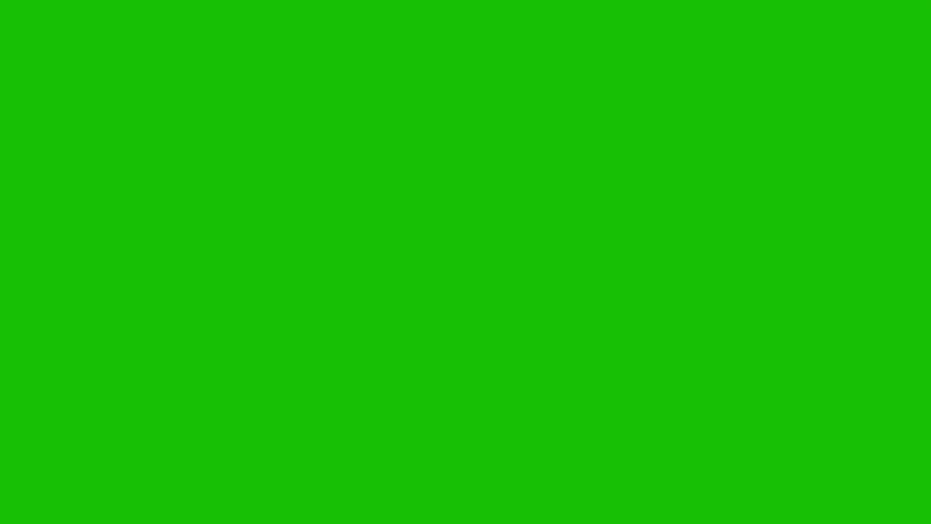 Three diagonal white bars with gray shadows appear layered against a vibrant green background, forming a modern abstract shape with depth and minimalism