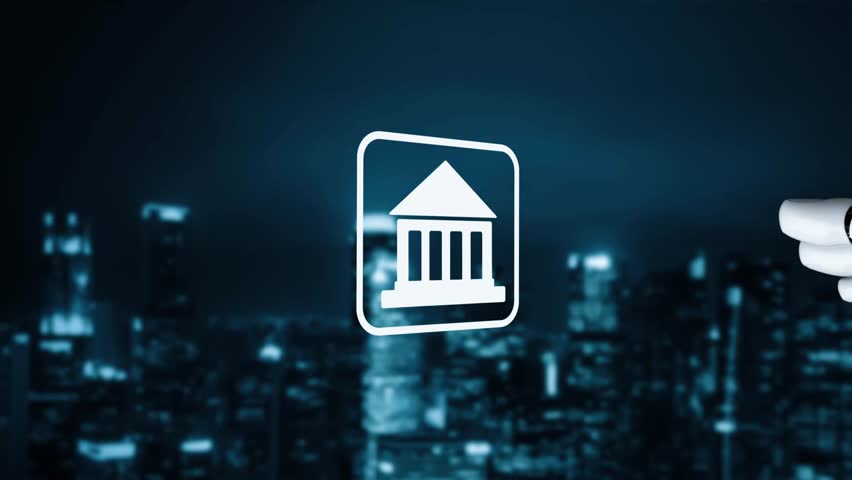 Futuristic robot artificial intelligence enlightening AI technology development and machine learning concept. Global robotic blockchain science research for future of human life. 3D rendering graphic. - Powered by Shutterstock - Get 15% off with code: PIKWIZARD15