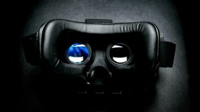 a black vr headset with glowing eyes, augmented reality, virtual reality, vr. - Powered by Shutterstock - Get 15% off with code: PIKWIZARD15