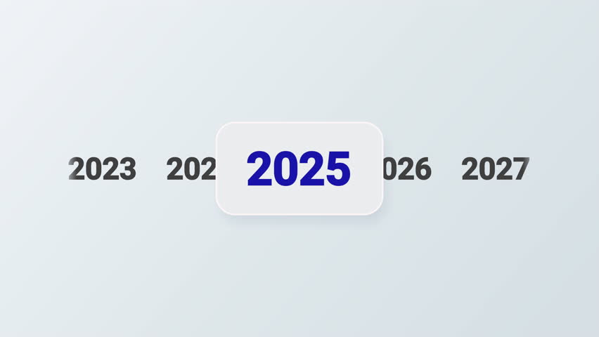 Horizontal timeline animation scrolling smoothly to the year 1941. Ideal for history documentaries, educational videos, or year-based content.