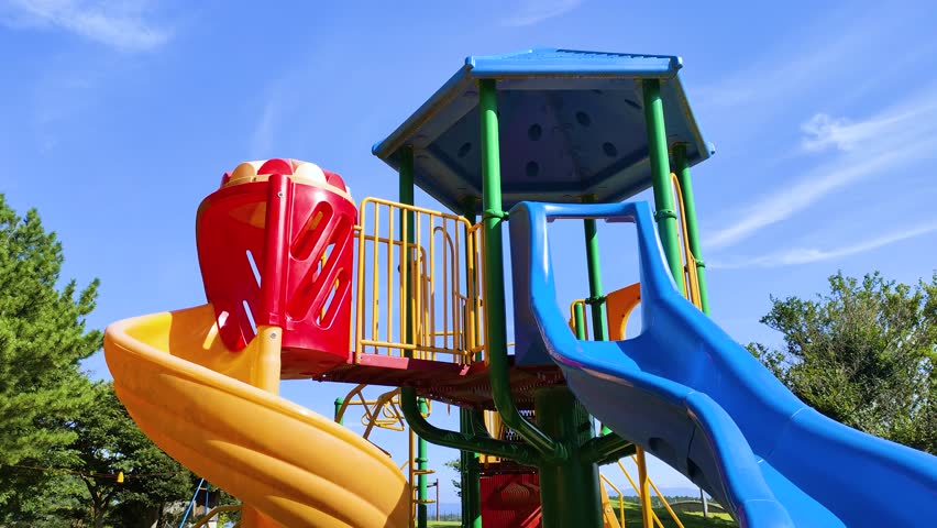 Playground equipment in the park in Japan