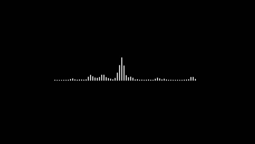 4k abstract music sound wave or audio wavefrom isolated on black background.Line digital minimalist voice and soundtrack. stract music sound wave or audio wave from isolated on black background